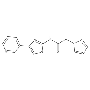 2-pyrazol-1-yl-N-[4-(3-pyridyl)thiazol-2-yl]acetamide结构式