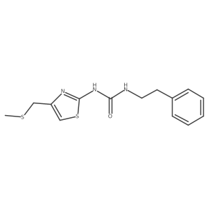 3-{4-[(Methylsulfanyl)methyl]-1,3-thiazol-2-yl}-1-(2-phenylethyl)urea Structure