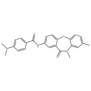 N-(8,10-dimethyl-11-oxo-10,11-dihydrodibenzo[b,f][1,4]oxazepin-2-yl)-4-(dimethylamino)benzamide结构式