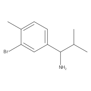 (R)-1-(3-Bromo-4-methylphenyl)-2-methylpropan-1-amine结构式