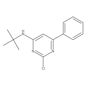 Tert-butyl-(2-chloro-6-phenyl-pyrimidin-4-yl)amine结构式