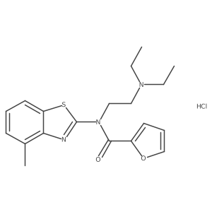 N-[2-(Diethylamino)ethyl]-N-(4-methyl-1,3-benzothiazol-2-YL)furan-2-carboxamide hydrochloride Structure