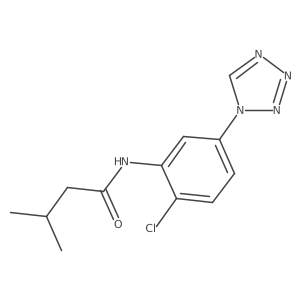 N-[2-chloro-5-(1H-tetrazol-1-yl)phenyl]-3-methylbutanamide Structure