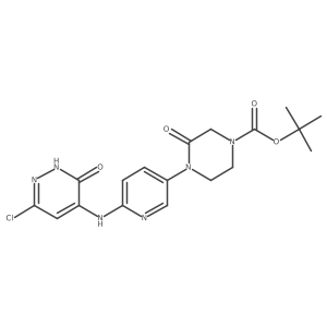 tert-Butyl 4-(6-(6-Chloro-3-oxo-2,3-dihydropyridazin-4-ylamino)pyridin-3-yl)-3-oxopiperazine-1-carboxylate结构式