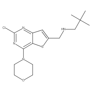 N-[(2-chloro-4-morpholin-4-ylthieno[3,2-d]pyrimidin-6-yl)methyl]-2,2-dimethylpropan-1-amine结构式