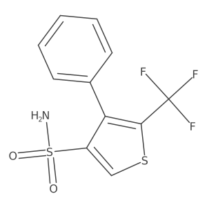 4-Phenyl-5-(trifluoromethyl)-3-thiophenesulfonamide结构式