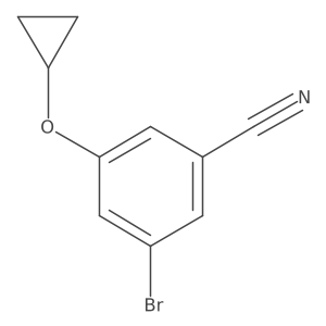 3-Bromo-5-cyclopropoxybenzonitrile结构式