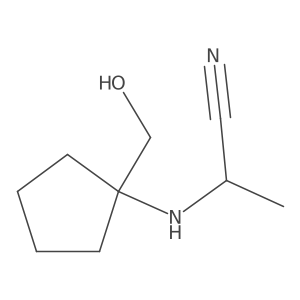 2-[[1-(Hydroxymethyl)cyclopentyl]amino]propanenitrile结构式