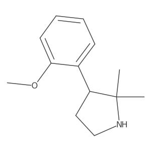 3-(2-Methoxyphenyl)-2,2-dimethylpyrrolidine结构式