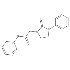 2-(2-oxo-3-phenylimidazolidin-1-yl)-N-(pyridin-3-yl)acetamide结构式