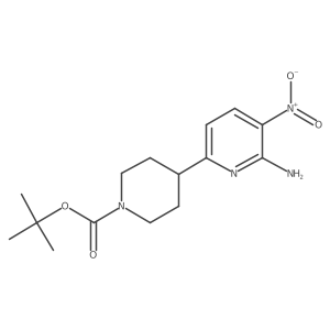 Tert-butyl 4-(6-amino-5-nitropyridin-2-YL)piperidine-1-carboxylate结构式
