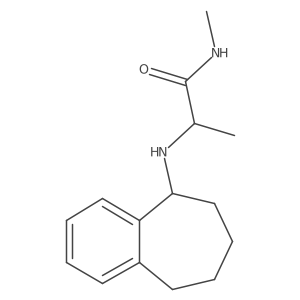 Propanamide, N-methyl-2-[(6,7,8,9-tetrahydro-5H-benzocyclohepten-5-yl)amino]-结构式