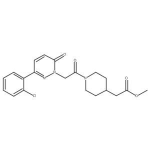 methyl (1-{[3-(2-chlorophenyl)-6-oxopyridazin-1(6H)-yl]acetyl}piperidin-4-yl)acetate结构式