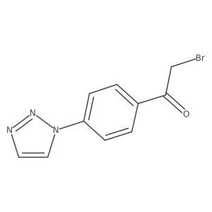 1-(4-(1H-1,2,3-Triazol-1-yl)phenyl)-2-bromoethanone Structure