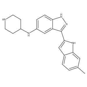 3-(6-methyl-1H-indol-2-yl)-N-4-piperidinyl-1H-Indazol-5-amine Structure