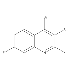 4-Bromo-3-chloro-7-fluoro-2-methylquinoline结构式