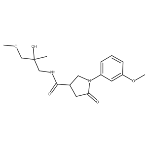 N-(2-hydroxy-3-methoxy-2-methylpropyl)-1-(3-methoxyphenyl)-5-oxopyrrolidine-3-carboxamide Structure