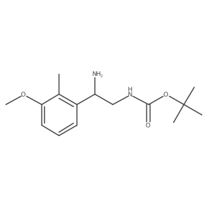 tert-butyl N-[2-amino-2-(3-methoxy-2-methylphenyl)ethyl]carbamate结构式