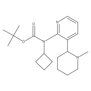 tert-Butyl cyclobutyl(3-(1-methylpiperidin-2-yl)pyridin-2-yl)carbamate结构式