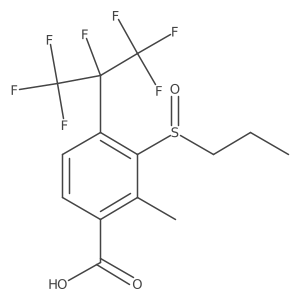 4-(1,1,1,2,3,3,3-Heptafluoropropan-2-yl)-2-methyl-3-(propane-1-sulfinyl)benzoic acid结构式
