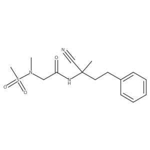 N-(1-cyano-1-methyl-3-phenylpropyl)-2-(N-methylmethanesulfonamido)acetamide结构式