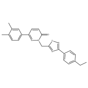 6-(3,4-dimethylphenyl)-2-((3-(4-ethylphenyl)-1,2,4-oxadiazol-5-yl)methyl)pyridazin-3(2H)-one Structure