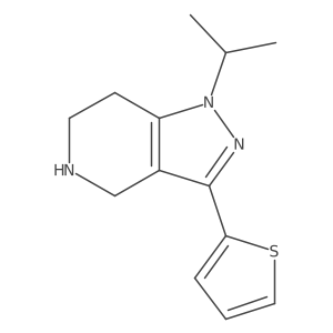 1-isopropyl-3-(thiophen-2-yl)-4,5,6,7-tetrahydro-1H-pyrazolo[4,3-c]pyridine结构式