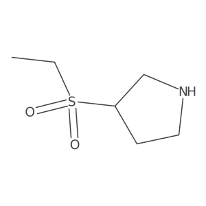 3-(Ethanesulfonyl)pyrrolidine结构式