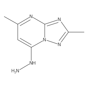 7-Hydrazinyl-2,5-dimethyl-[1,2,4]triazolo[1,5-a]pyrimidine结构式