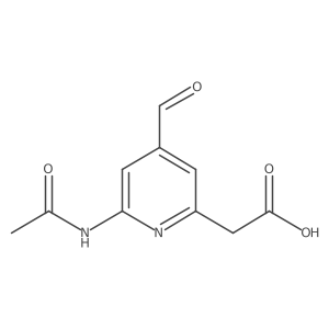 [6-(Acetylamino)-4-formylpyridin-2-YL]acetic acid Structure