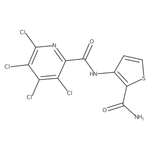 N-(2-carbamoylthiophen-3-yl)-3,4,5,6-tetrachloropyridine-2-carboxamide结构式