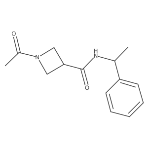 1-acetyl-N-(1-phenylethyl)azetidine-3-carboxamide结构式