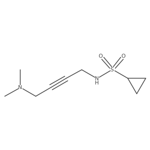 N-(4-(dimethylamino)but-2-yn-1-yl)cyclopropanesulfonamide结构式