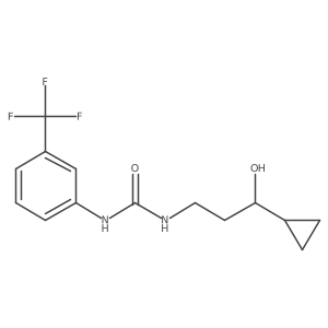 1-(3-Cyclopropyl-3-hydroxypropyl)-3-(3-(trifluoromethyl)phenyl)urea Structure