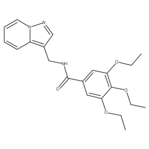 3,4,5-triethoxy-N-(pyrazolo[1,5-a]pyridin-3-ylmethyl)benzamide结构式