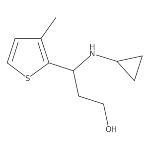 3-(Cyclopropylamino)-3-(3-methylthiophen-2-yl)propan-1-ol结构式