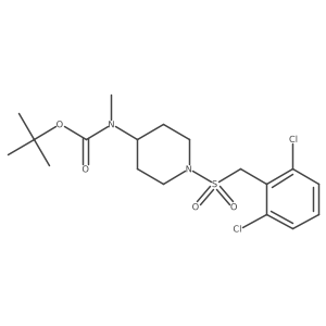 Tert-butyl (1-((2,6-dichlorobenzyl)sulfonyl)piperidin-4-yl)(methyl)carbamate Structure