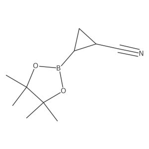 (1R,2R)-2-(4,4,5,5-tetramethyl-1,3,2-dioxaborolan-2-yl)cyclopropane-1-carbonitrile结构式