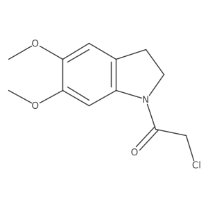 2-Chloro-1-(5,6-dimethoxy-2,3-dihydroindol-1-yl)ethanone结构式