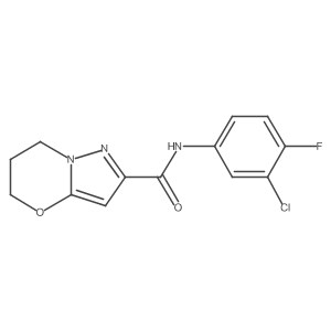 N-(3-chloro-4-fluorophenyl)-6,7-dihydro-5H-pyrazolo[5,1-b][1,3]oxazine-2-carboxamide Structure