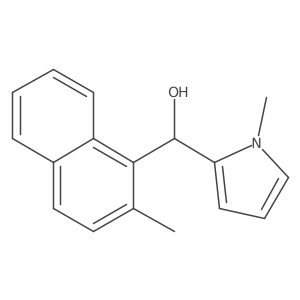 2-Methyl-1-naphthyl-(1-methyl-2-pyrrolyl)methanol结构式