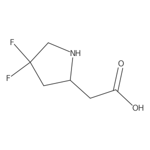 (R)-2-(4,4-Difluoropyrrolidin-2-yl)acetic acid Structure