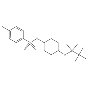 cis-4-((tert-Butyldimethylsilyl)oxy)cyclohexyl 4-methylbenzenesulfonate结构式