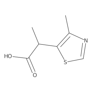 2-(4-Methyl-1,3-thiazol-5-yl)propanoic acid Structure