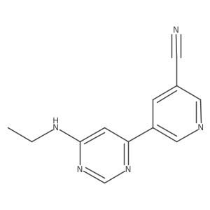 3-Pyridinecarbonitrile, 5-[6-(ethylamino)-4-pyrimidinyl]-结构式