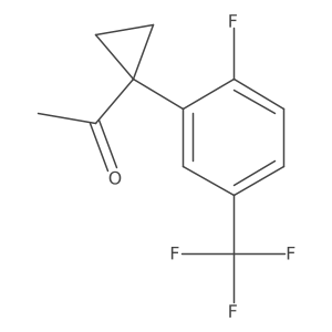 1-{1-[2-Fluoro-5-(trifluoromethyl)phenyl]cyclopropyl}ethan-1-one结构式