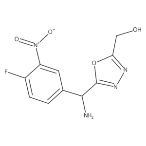 1,3,4-Oxadiazole-2-methanol, 5-[amino(4-fluoro-3-nitrophenyl)methyl]- Structure