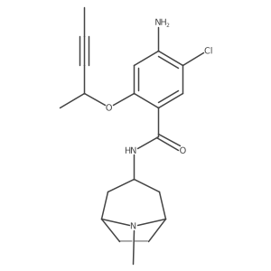 Benzamide, 4-amino-5-chloro-N-((3-endo)-8-methyl-8-azabicyclo(3.2.1)oct-3-yl)-2-(((1S)-1-methyl-2-butyn-1-yl)oxy)- Structure