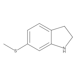 6-(methylsulfanyl)-2,3-dihydro-1H-indole Structure