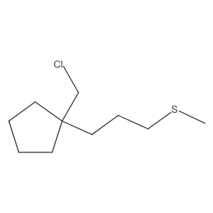1-(Chloromethyl)-1-[3-(methylsulfanyl)propyl]cyclopentane结构式